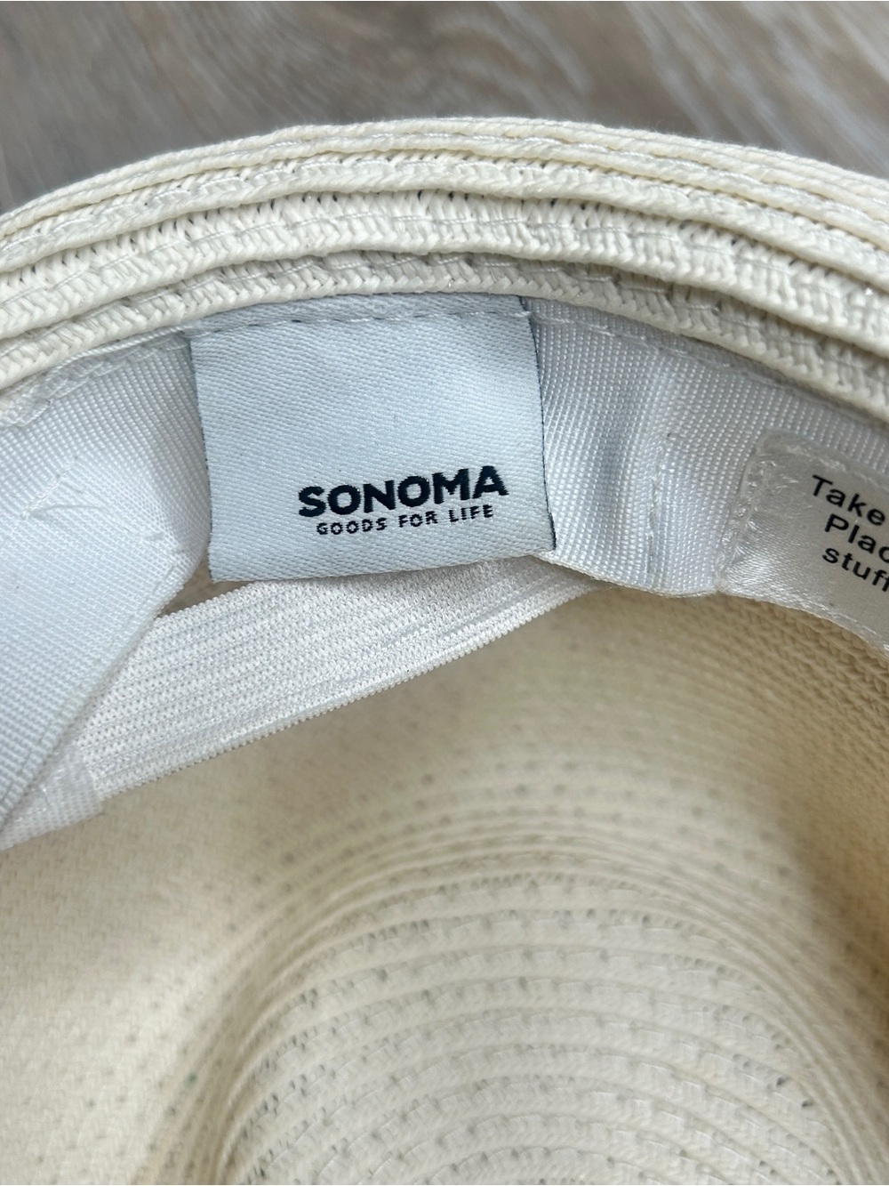 SONOMA Goods for Life Woven Straw Fedora Hat • Neutral Summer Beach Travel Style - Picture 4 of 7